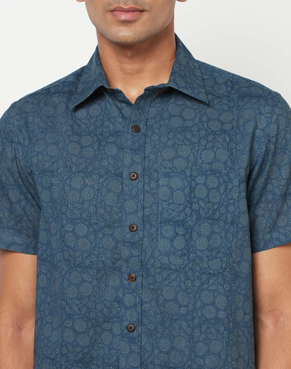 Cotton Slub Printed Shirt