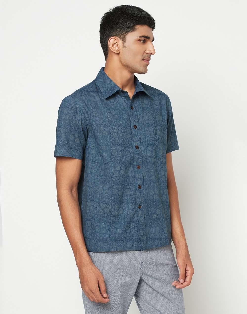 Cotton Slub Printed Shirt