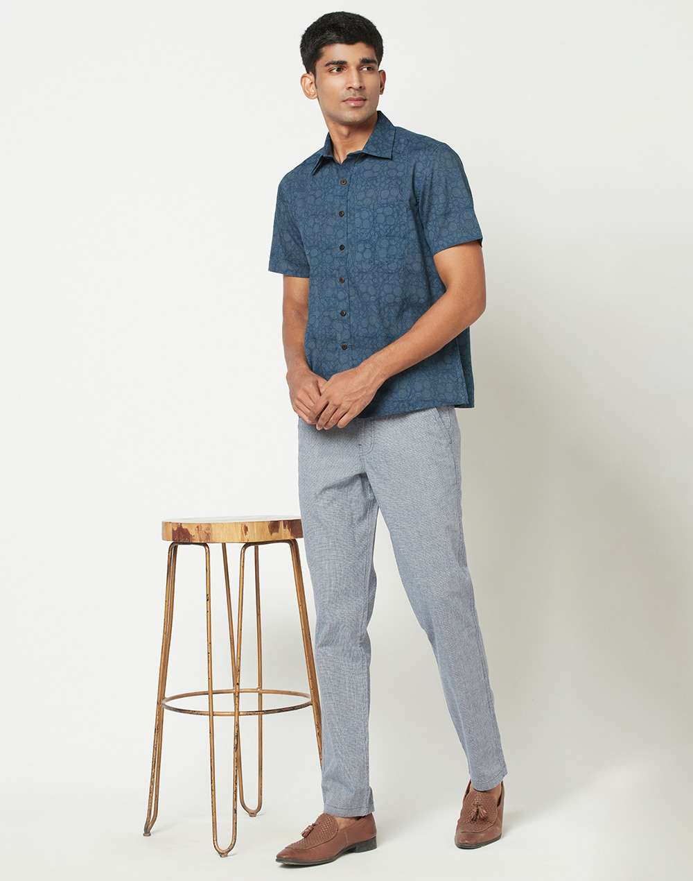Cotton Slub Printed Shirt