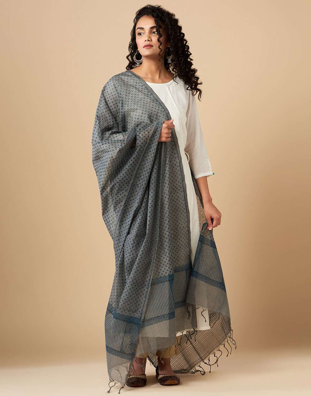 Cotton Hand Block Printed Dupatta