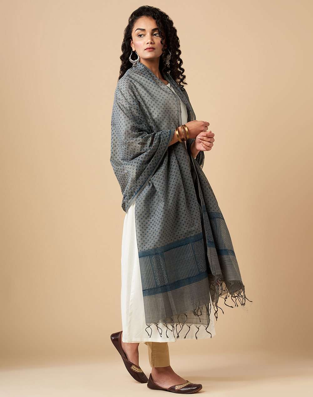 Cotton Hand Block Printed Dupatta