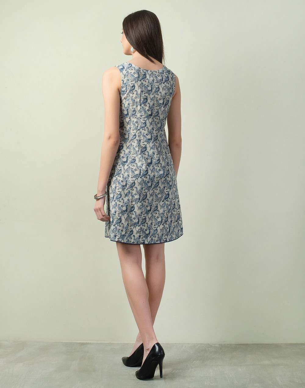 Cotton Slub Printed Dress