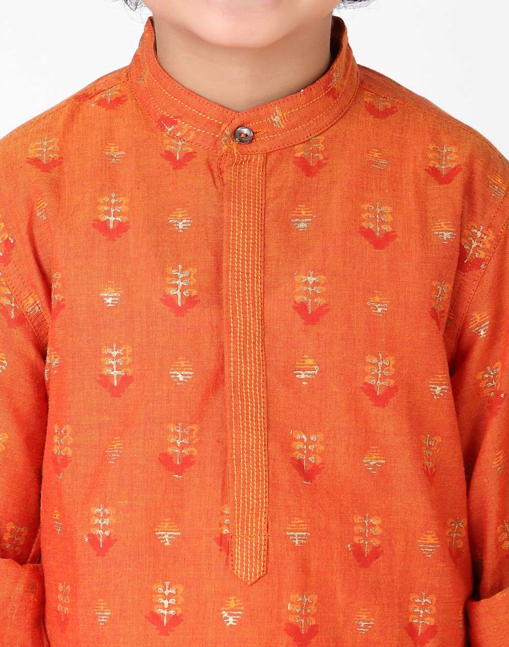 Cotton Nagari Block Printed Long Kurta
