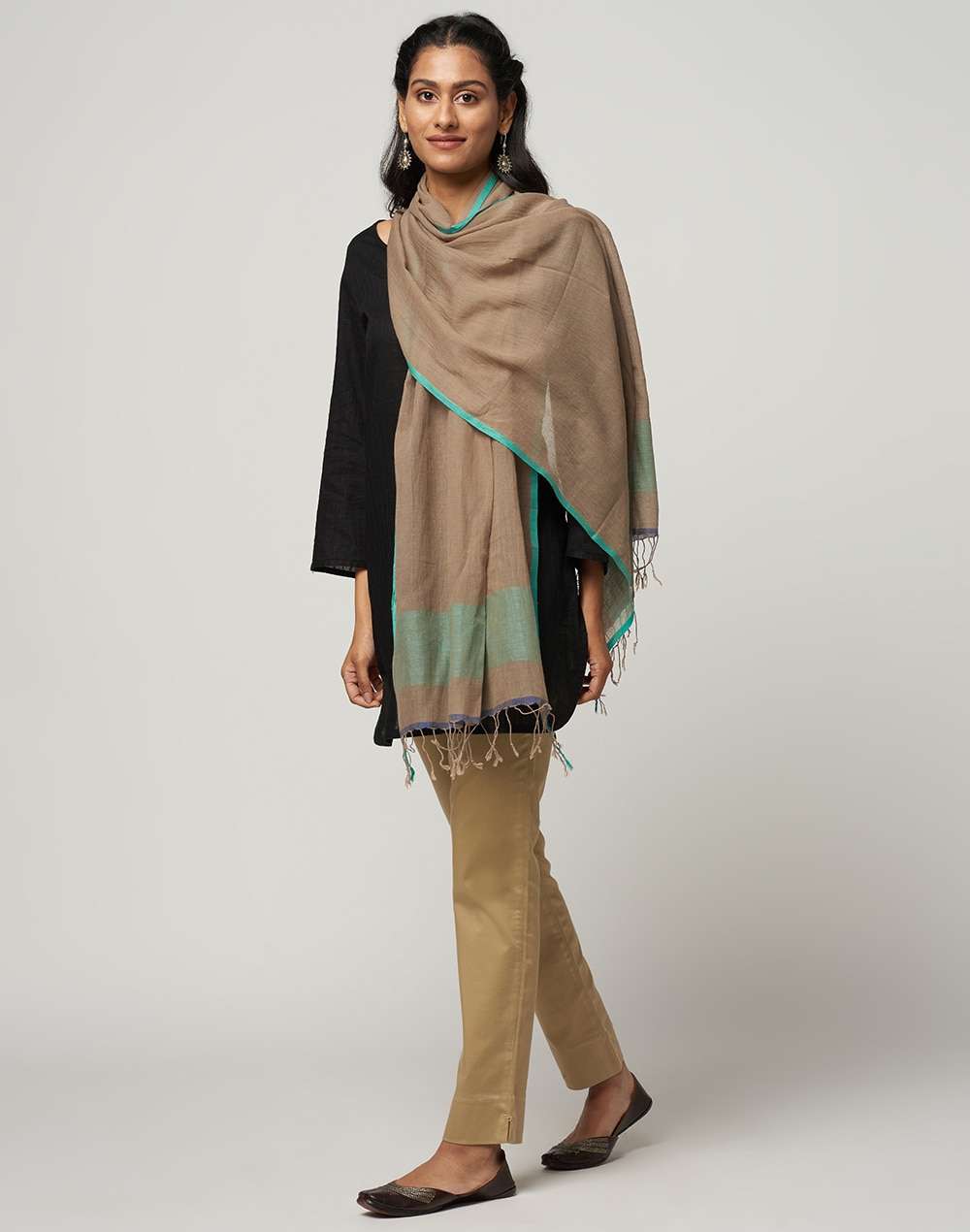 Cotton Woven Pin Stripes Stole