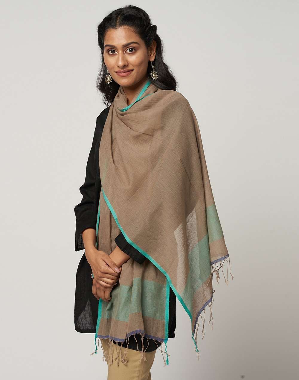 Cotton Woven Pin Stripes Stole