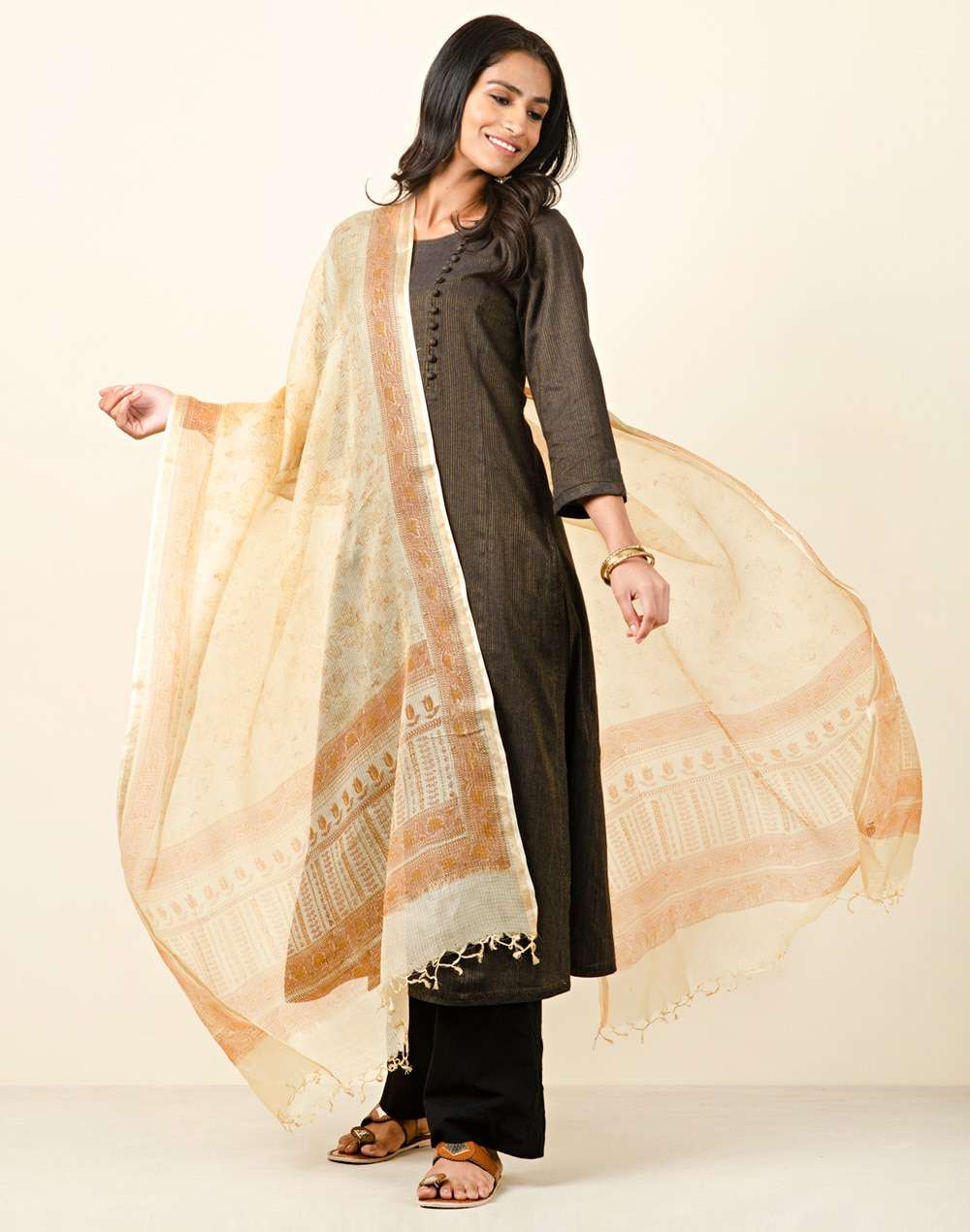 Silk Kota Printed Dupatta