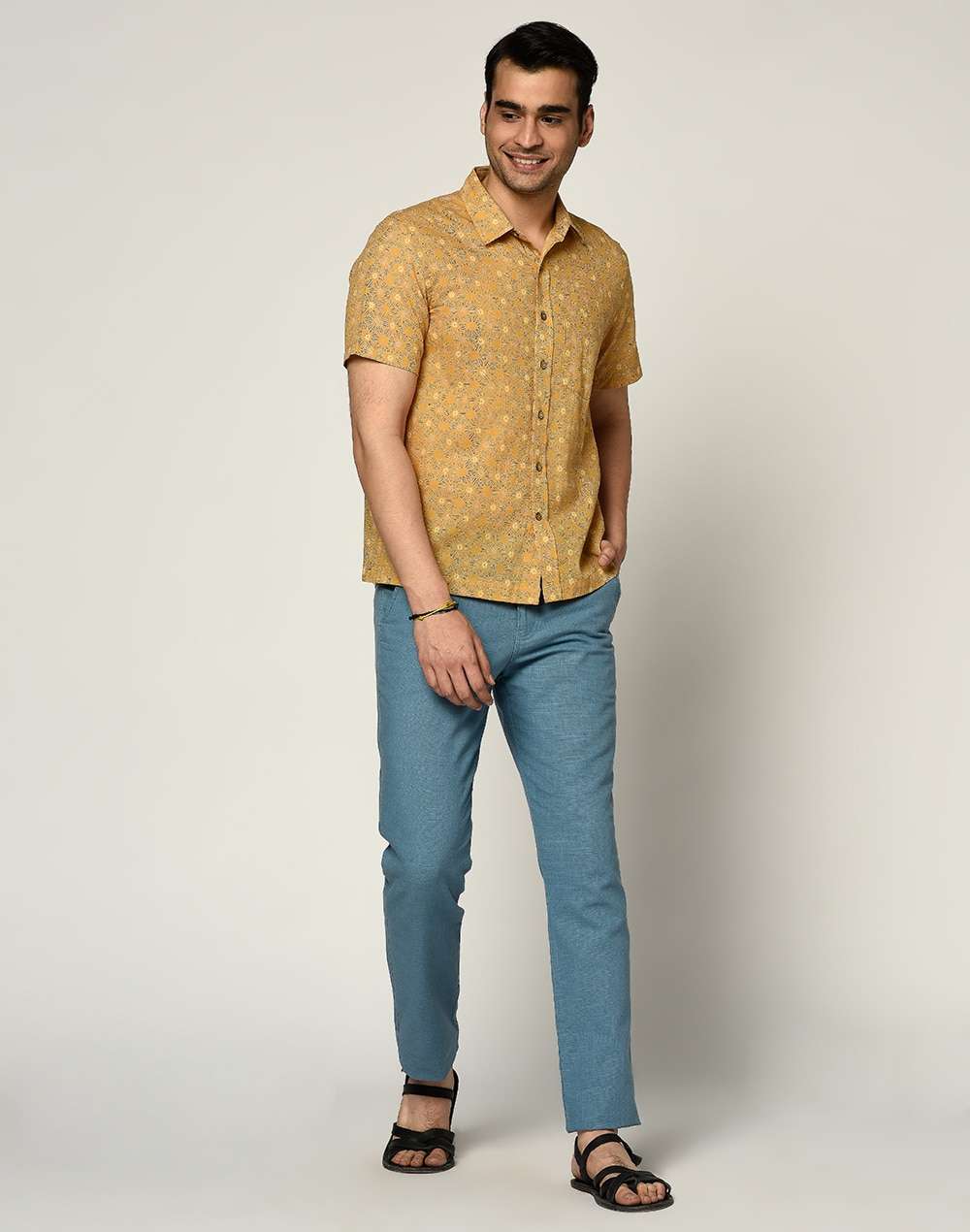 Cotton Dobby Printed Shirt