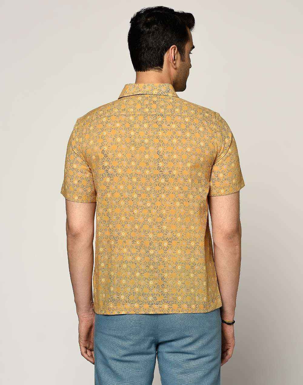 Cotton Dobby Printed Shirt