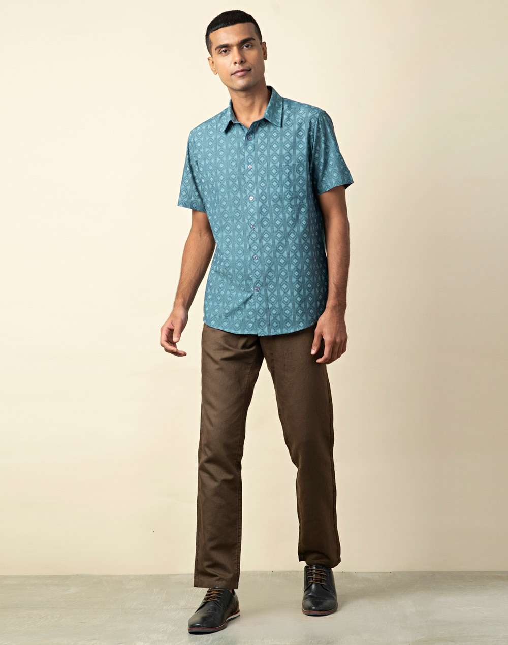 Cotton Printed Slim Fit Shirt