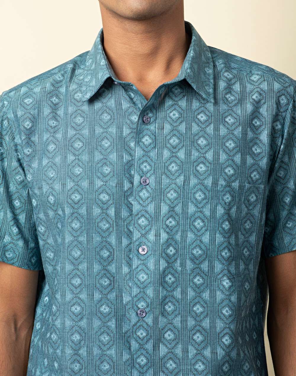 Cotton Printed Slim Fit Shirt