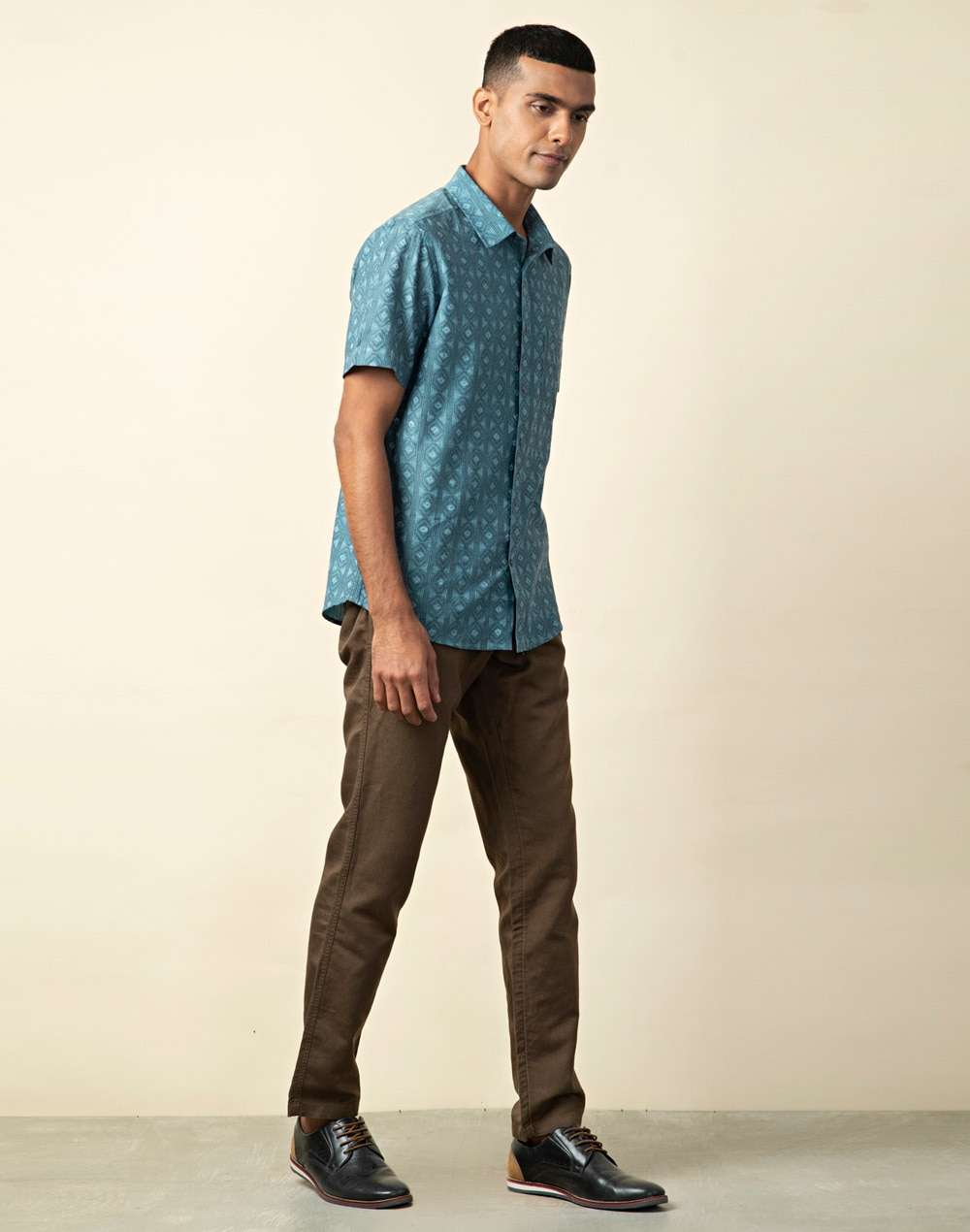 Cotton Printed Slim Fit Shirt
