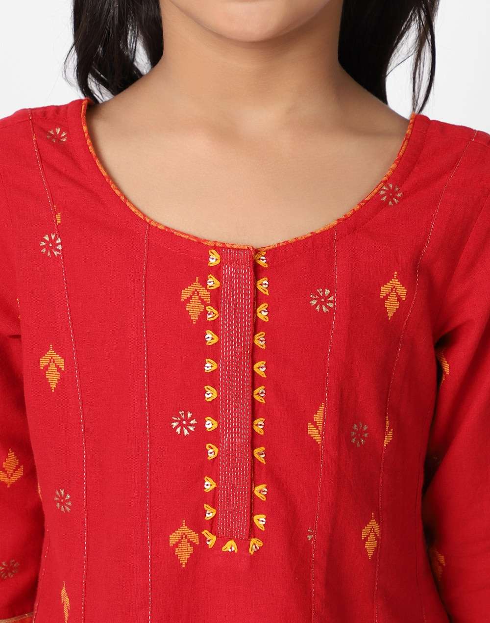 Cotton Printed 3 Piece Churidar Suit Set