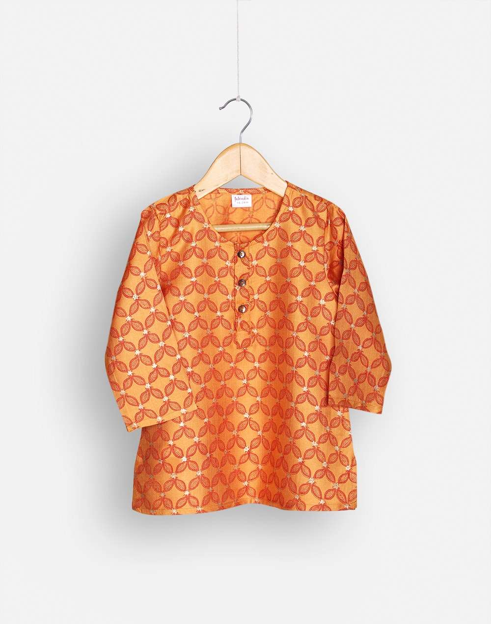 Viscose Tussar Printed Long Kurta