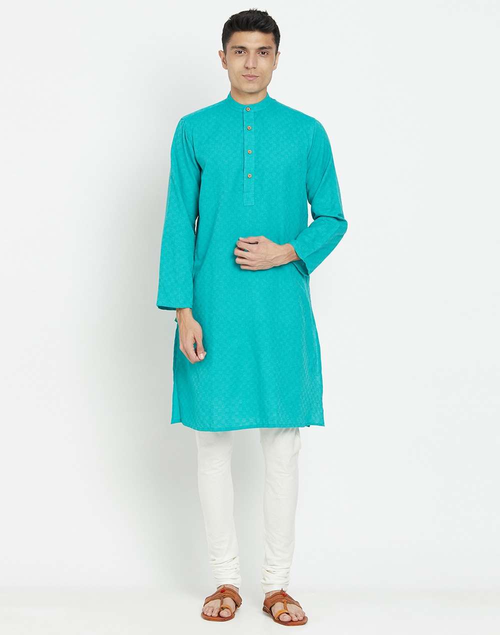 Cotton Dobby Weave Long Kurta