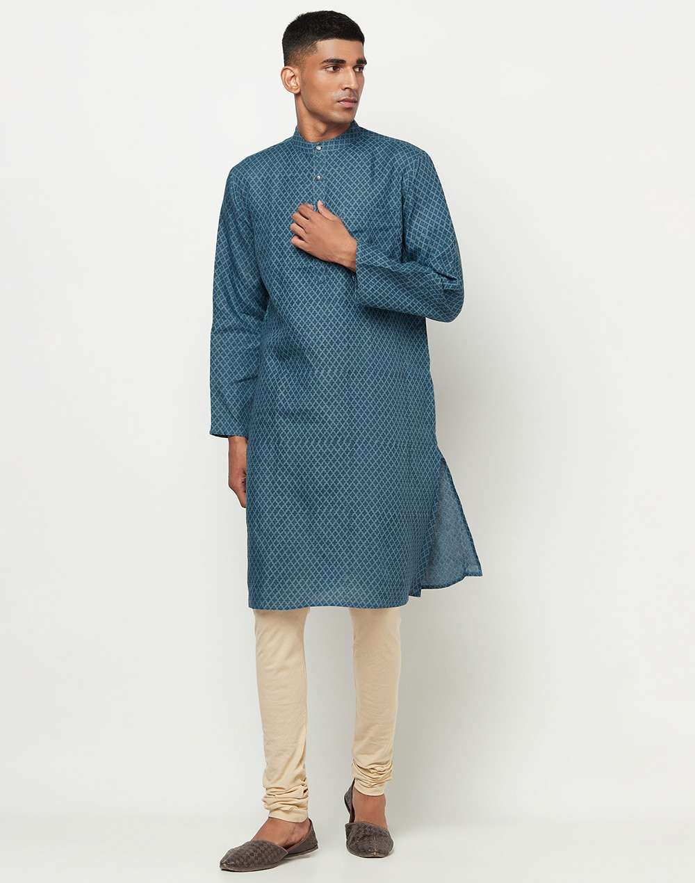 Linen Printed Long Kurta