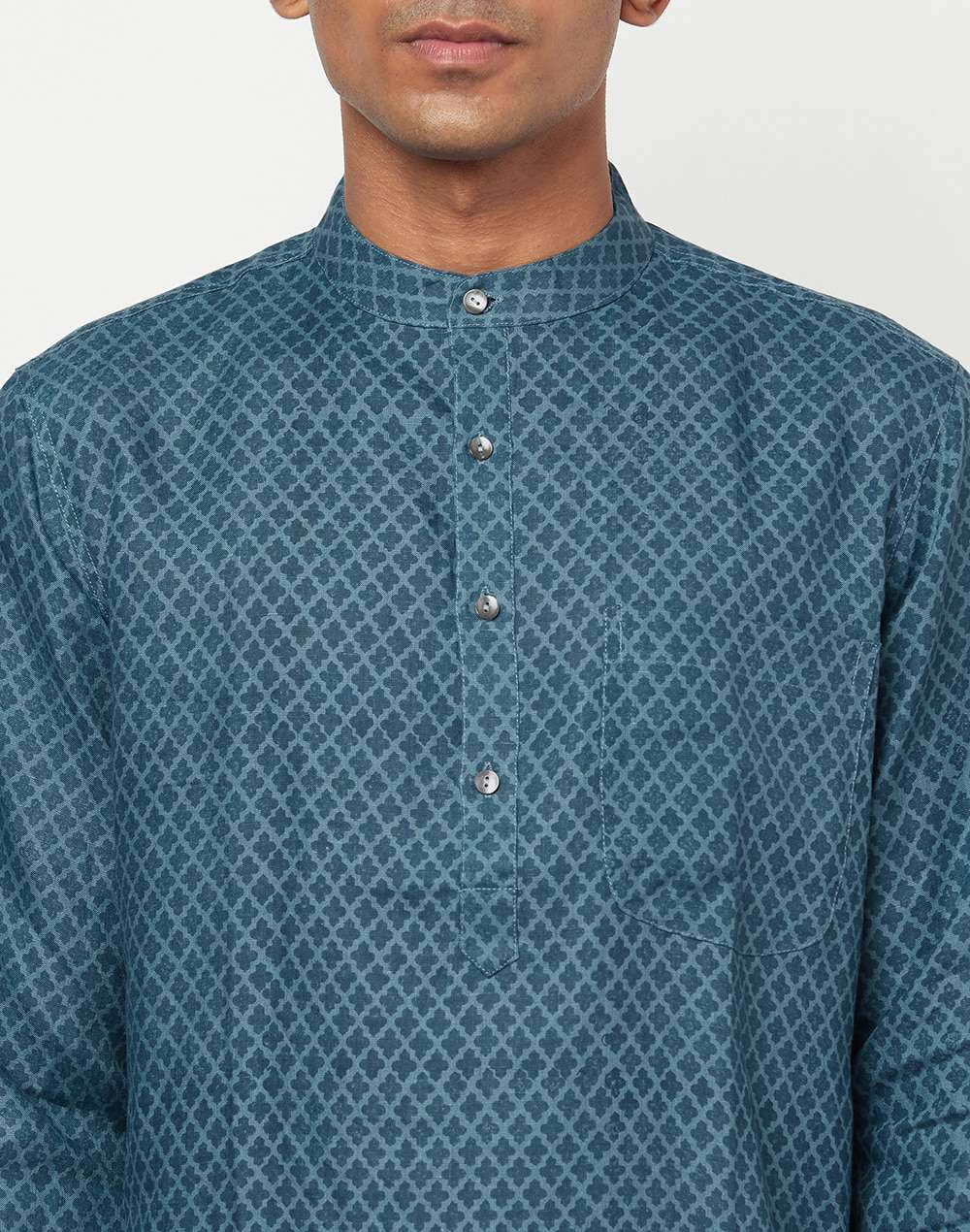 Linen Printed Long Kurta