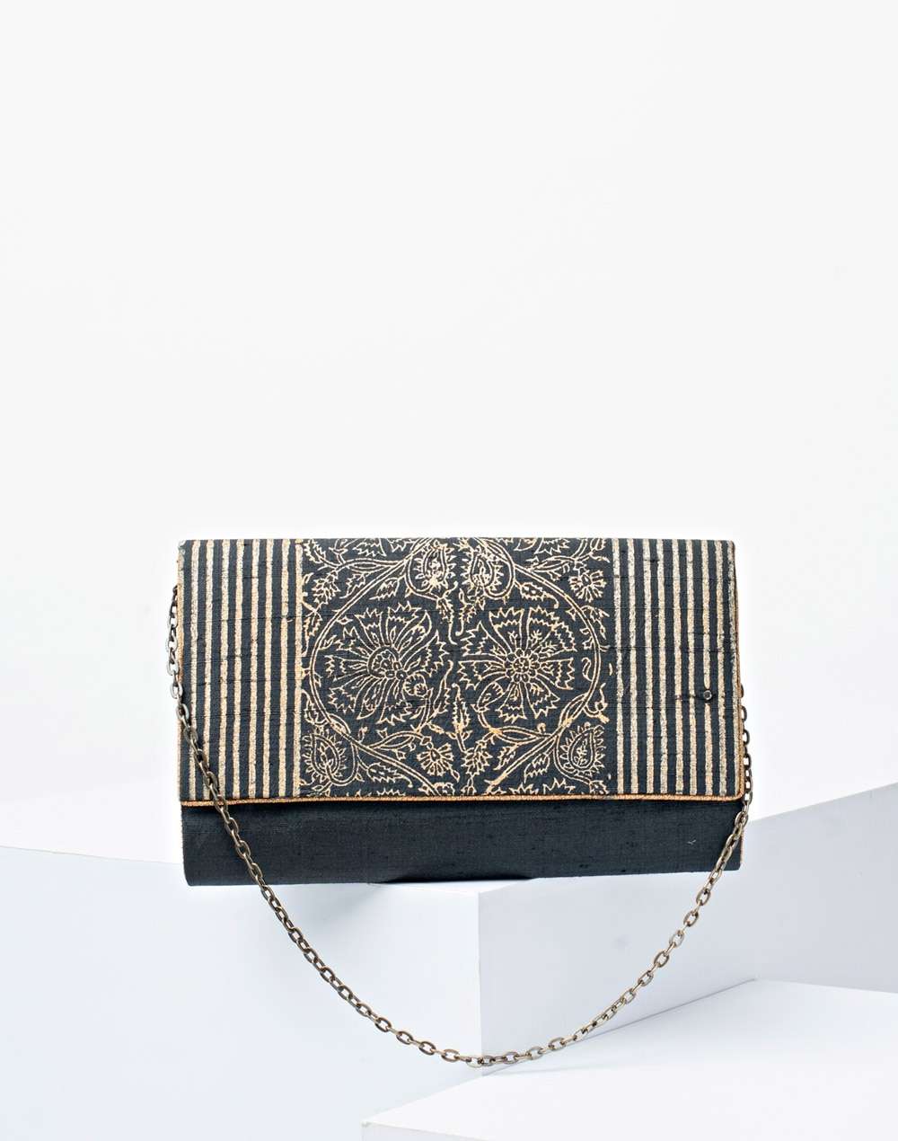 Silk Khari Printed Clutch Bag