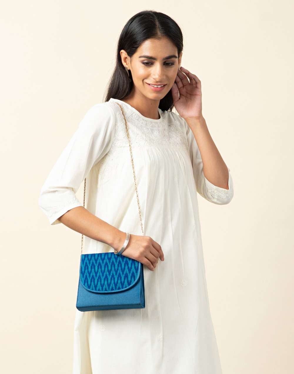 Silk Ikat Clutch Bag