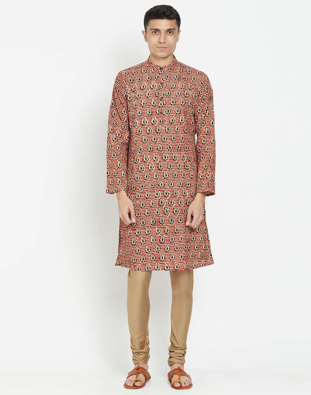 Cotton Dobby Slim Fit Long Kurta