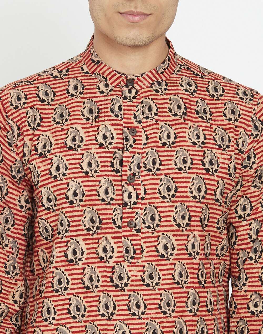 Cotton Dobby Slim Fit Long Kurta