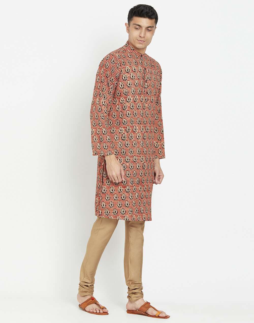 Cotton Dobby Slim Fit Long Kurta