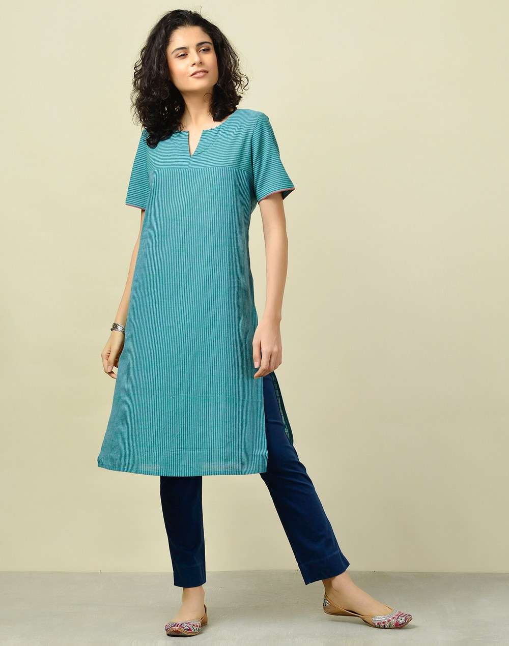 Buy Cotton Embroidered Knee Length Kurta For Women Online At Fabindia buy-cotton-embroidered-knee-length-kurta-for-women-online-at-fabindia