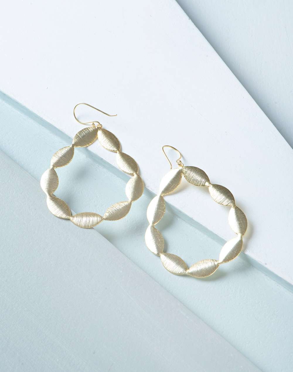 Metal Golden Dangler Earrings