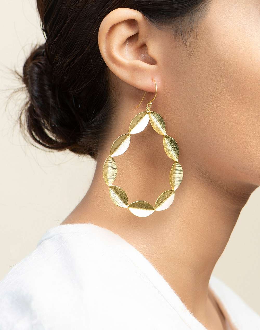 Metal Golden Dangler Earrings