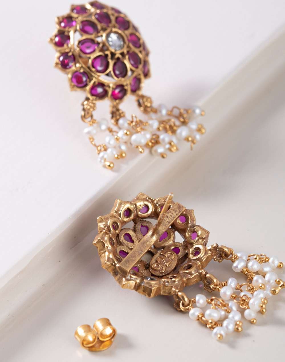Silver Gold Plated Stud Earrings
