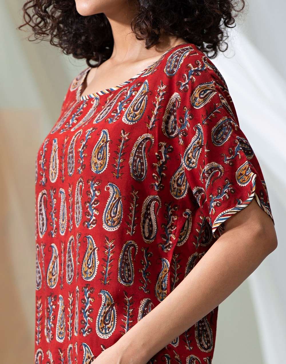 Modal Kalamkari Kimono Top