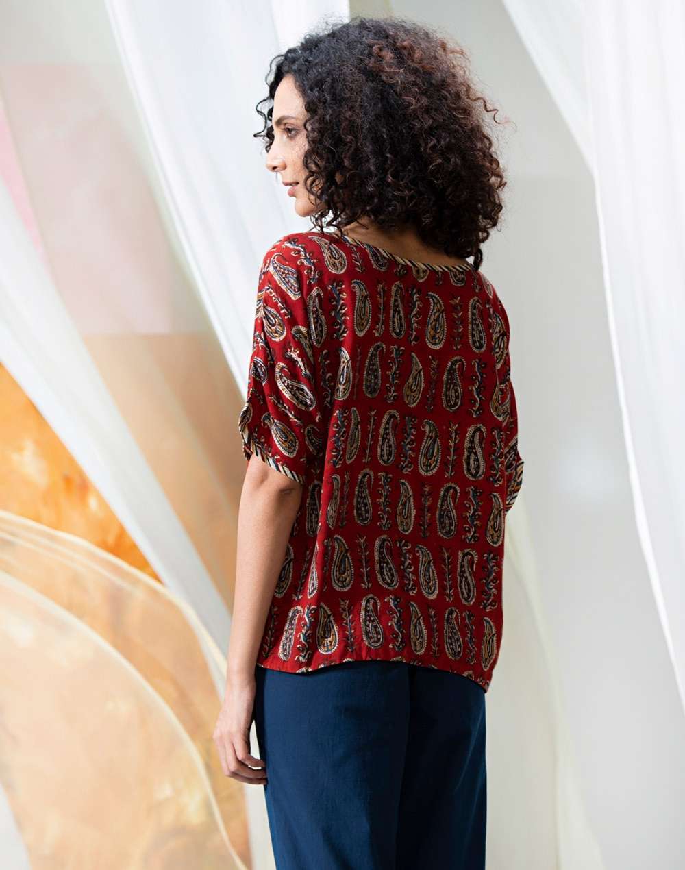 Modal Kalamkari Kimono Top