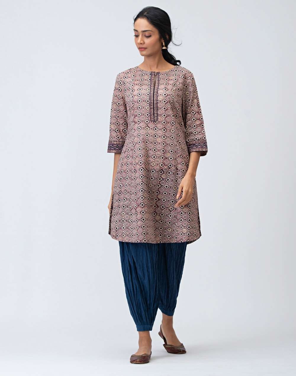 Cotton Hand Block Printed Short Kurta
