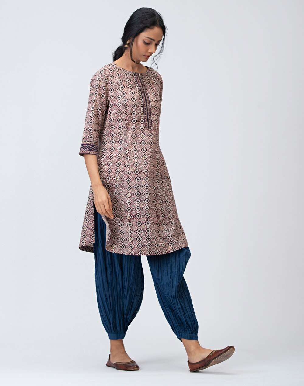 Cotton Hand Block Printed Short Kurta