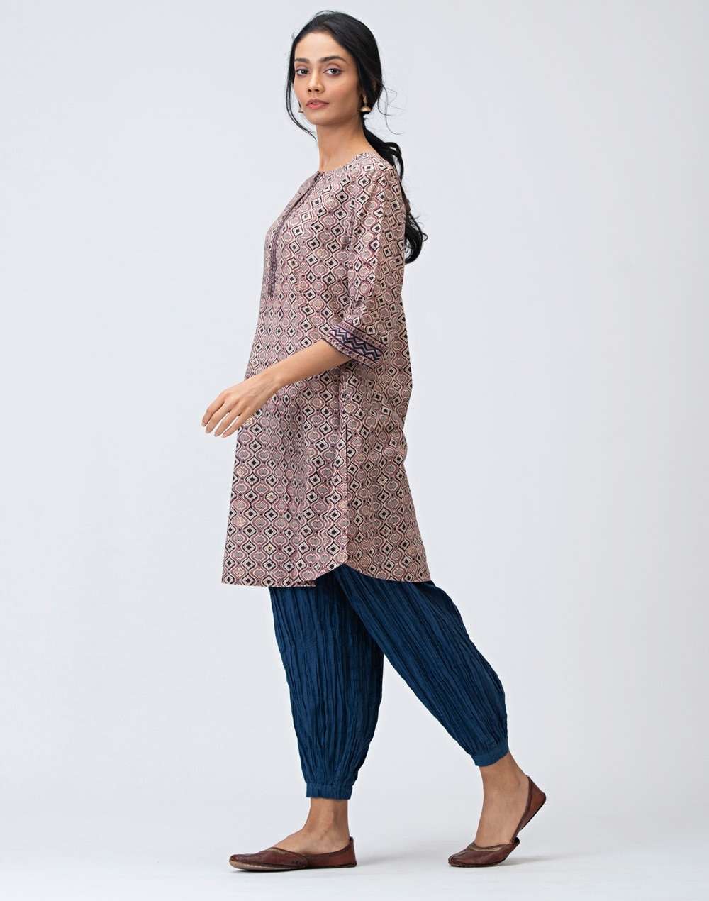 Cotton Hand Block Printed Short Kurta