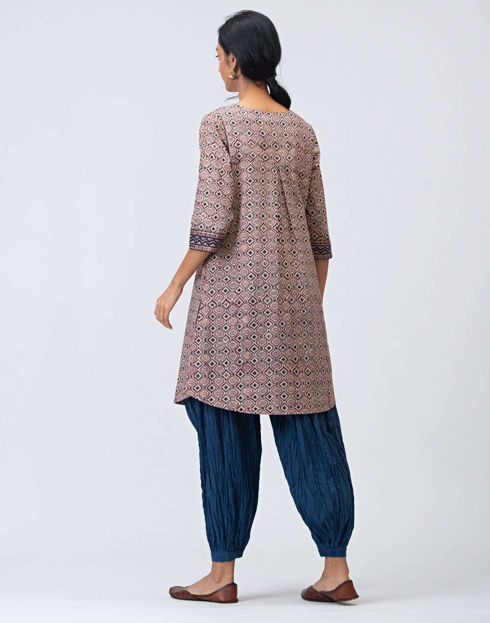 Cotton Hand Block Printed Short Kurta