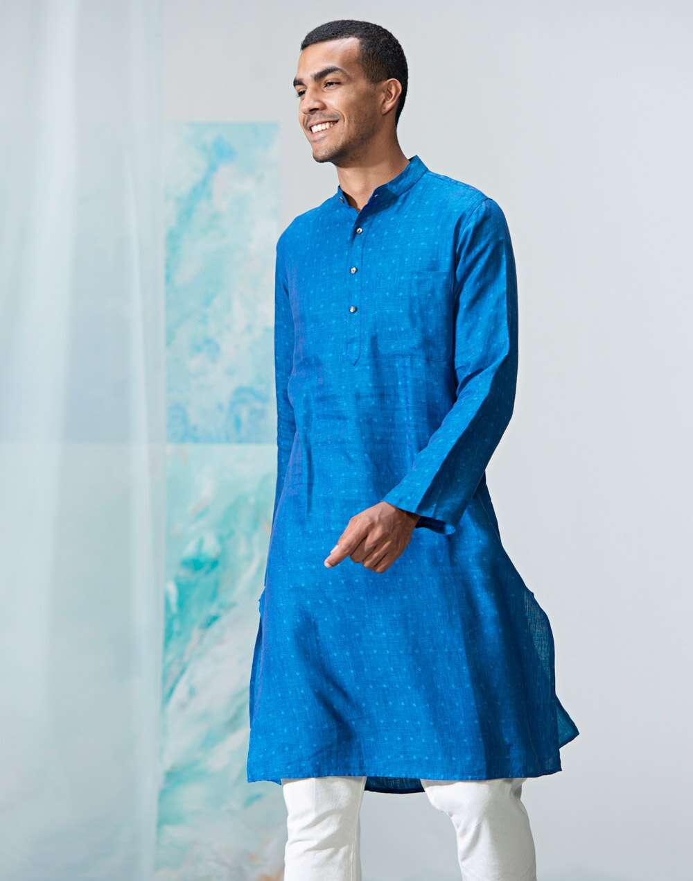Linen Dobby Slim Fit Kurta
