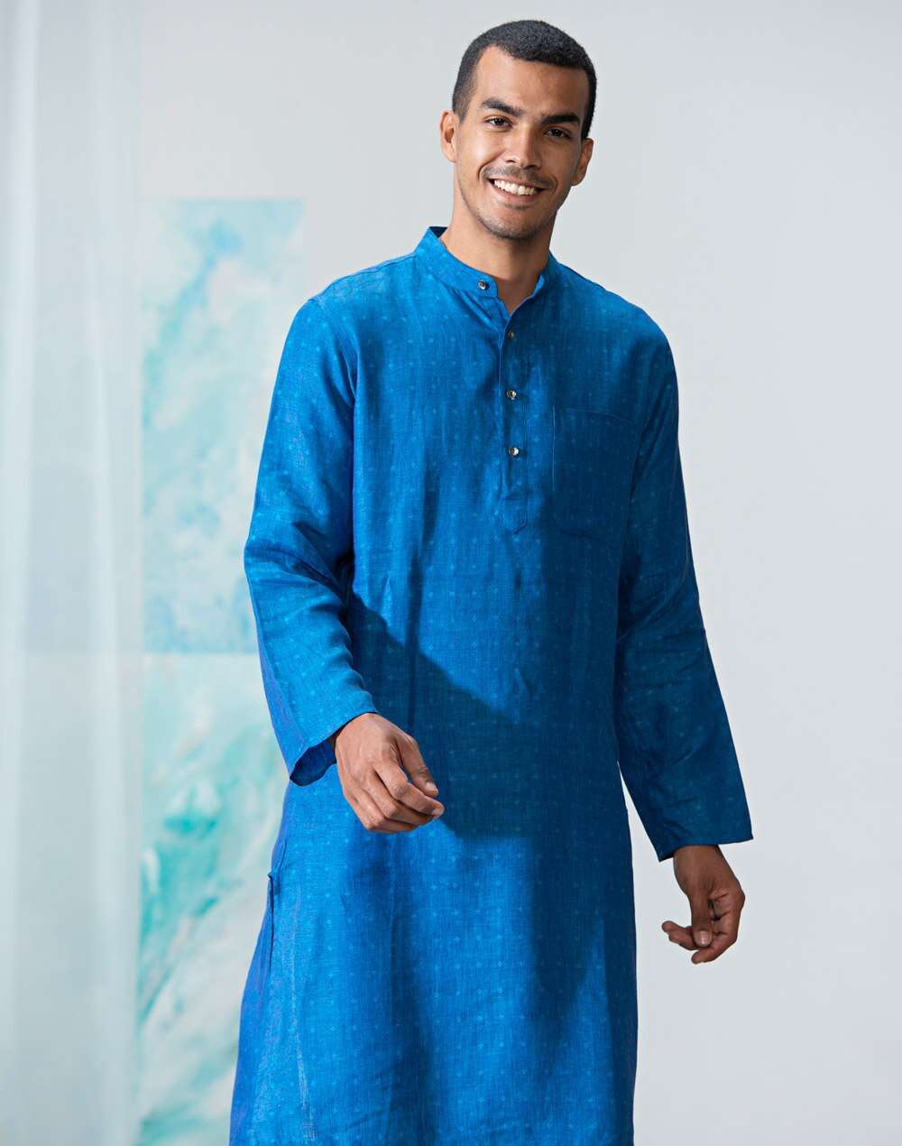Linen Dobby Slim Fit Kurta