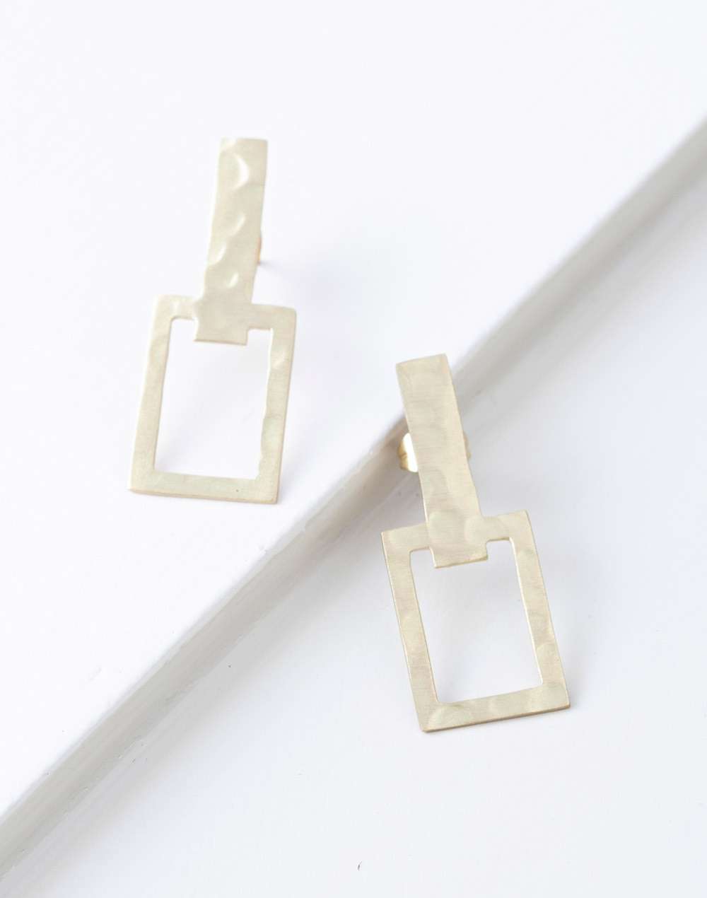 Metal Golden Dangler Earrings