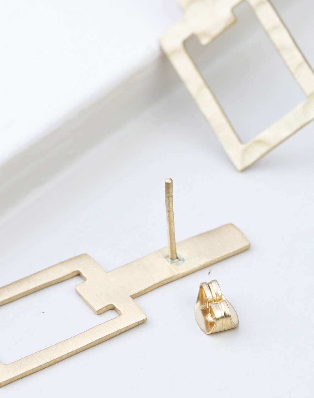 Metal Golden Dangler Earrings