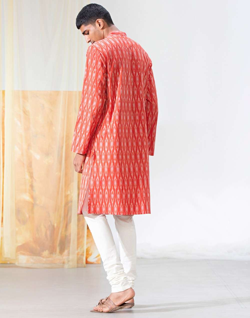Cotton Ikat Slim Fit Kurta