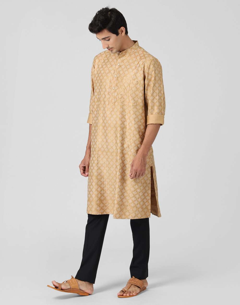 Viscose Tussar Printed Long Kurta