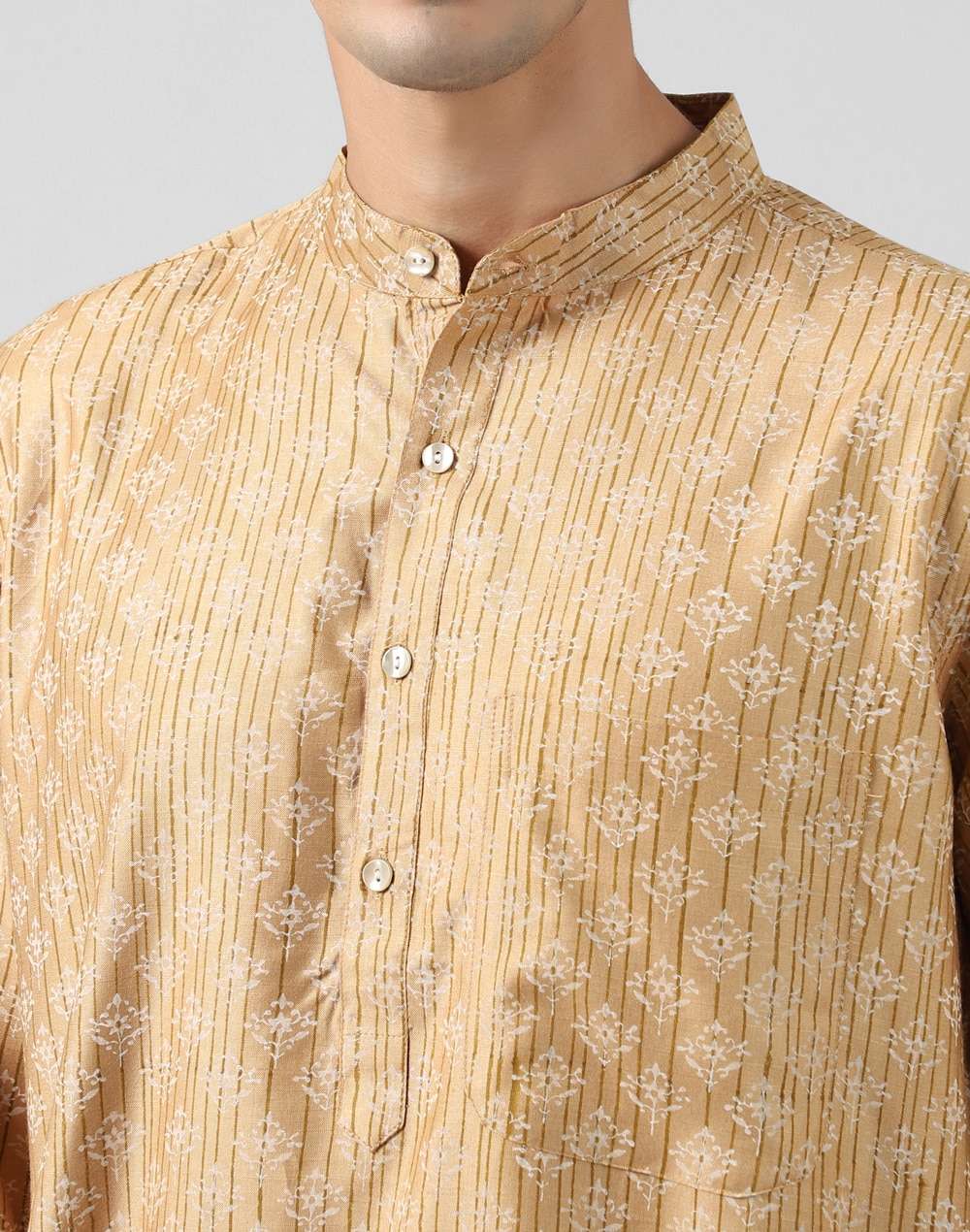 Viscose Tussar Printed Long Kurta