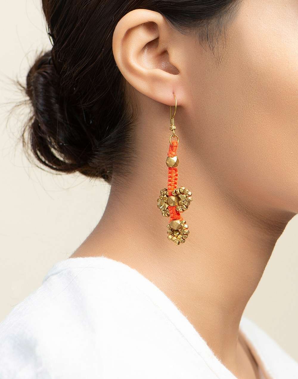 Metal Ethnic Dangler Earrings