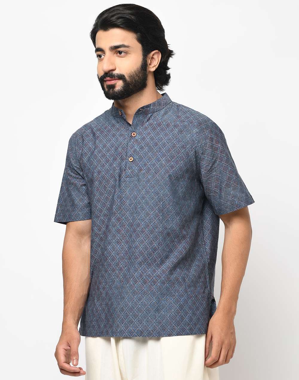 Cotton Nagari Mid Placket Shirt