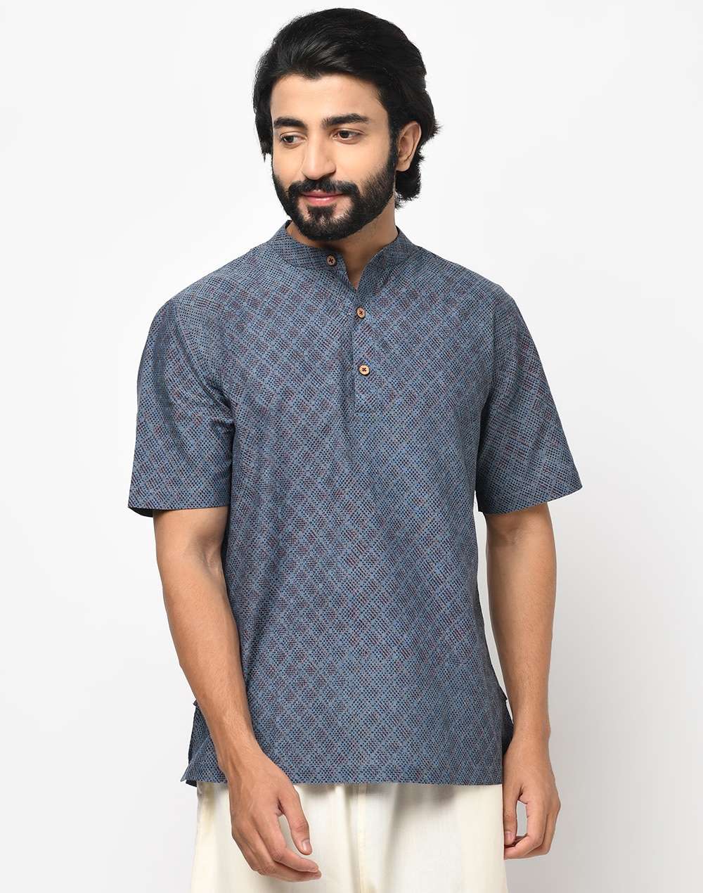 Cotton Nagari Mid Placket Shirt