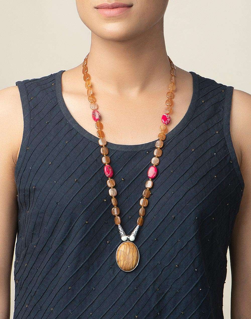 Metal Brown Princess Necklace