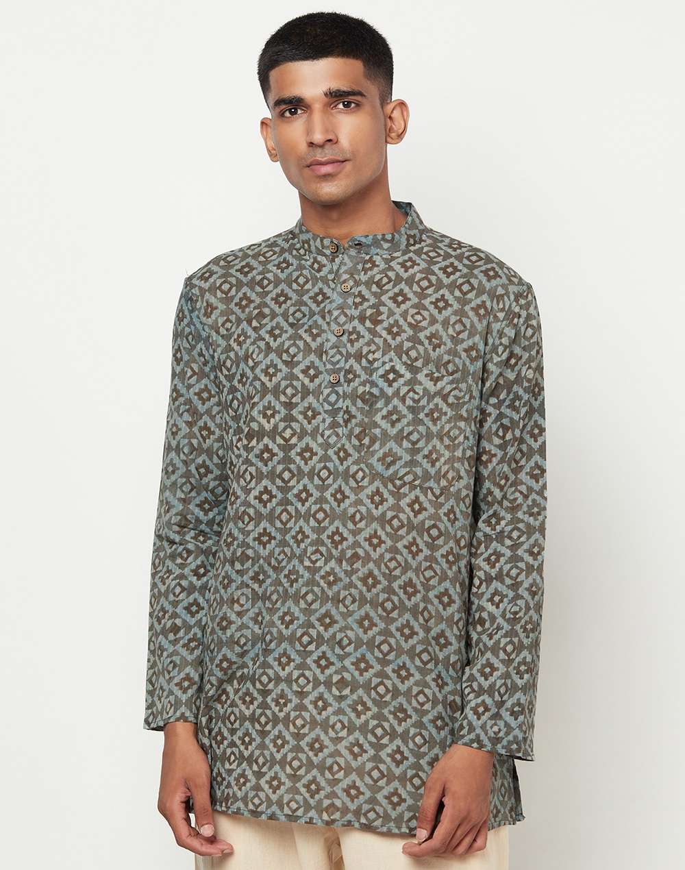 Cotton Hand Block Printed Short Kurta