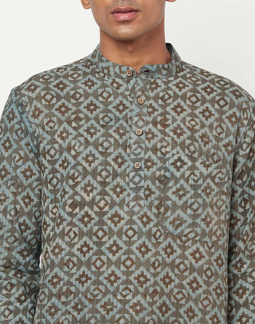 Cotton Hand Block Printed Short Kurta