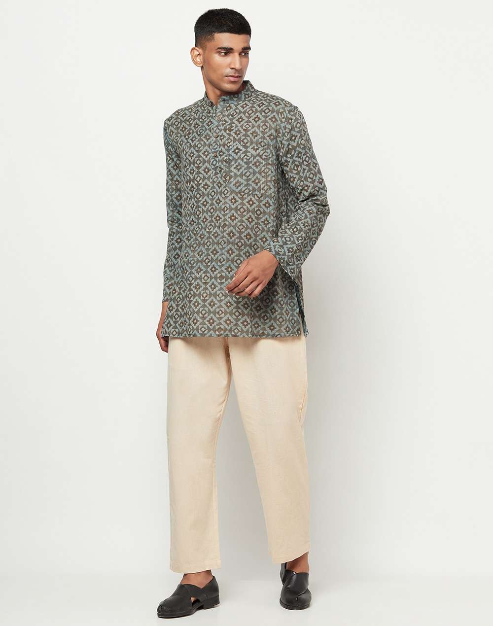 Cotton Hand Block Printed Short Kurta