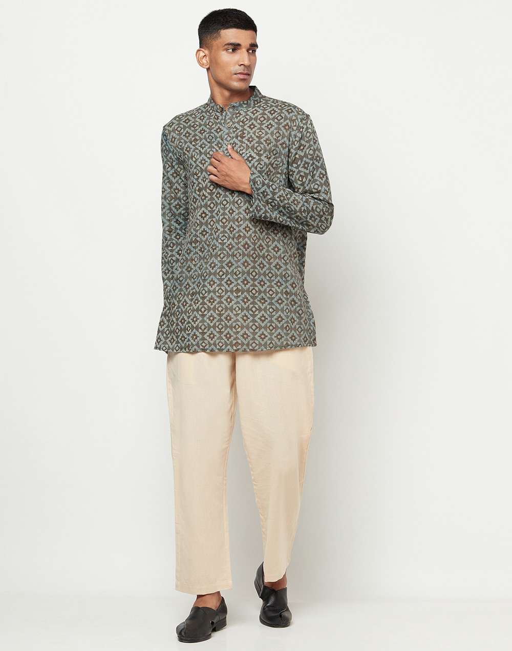 Cotton Hand Block Printed Short Kurta